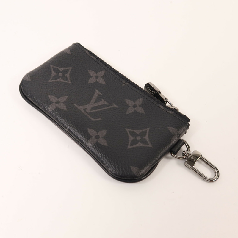 LOUIS VUITTON Monogram Eclipse Reverse Trio Messenger銀扣肩背袋灰色-17