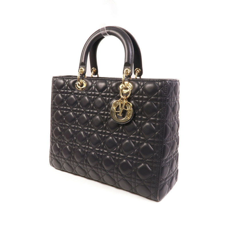 Dior 羊皮皮革Lady Dior Large手挽肩背兩用袋-2