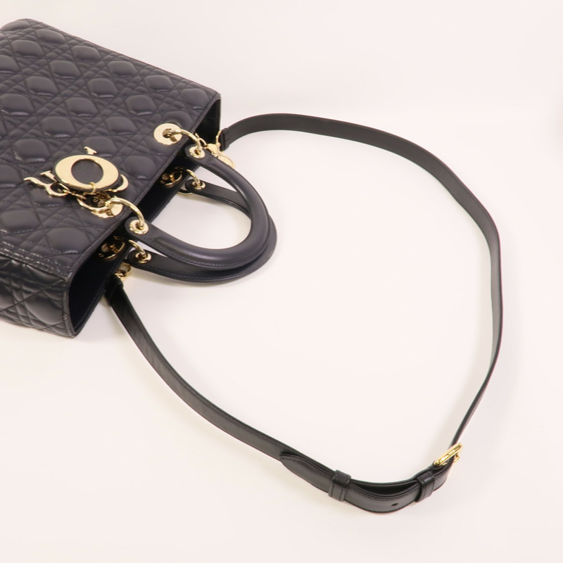 Dior 羊皮皮革Lady Dior Large手挽肩背兩用袋-5