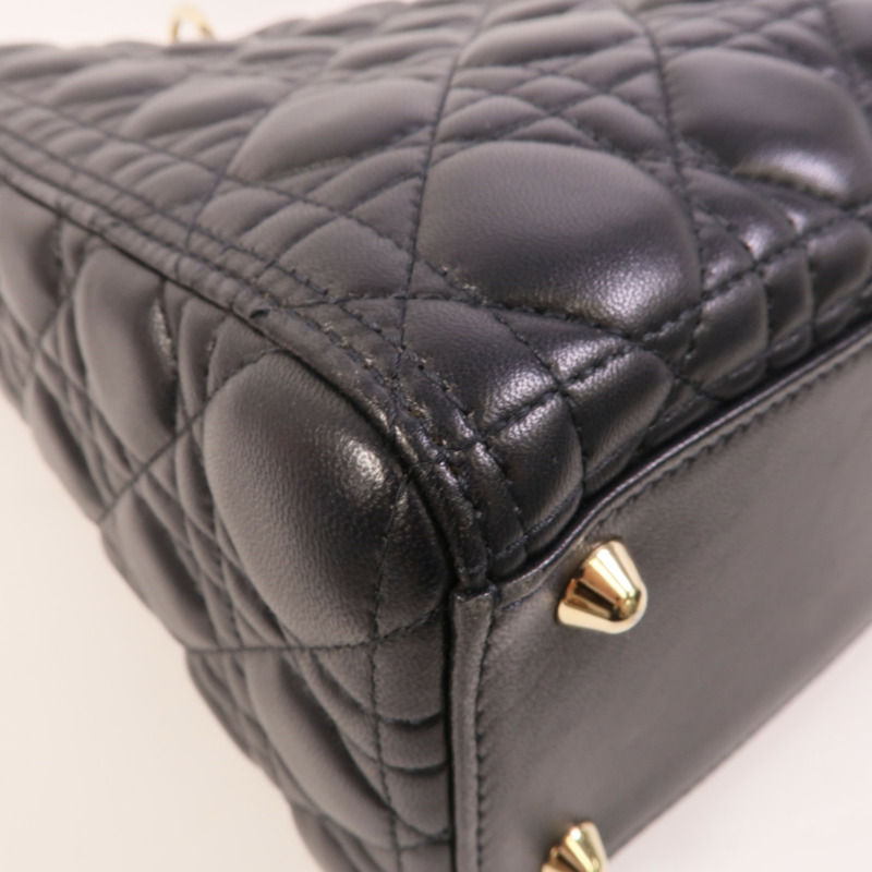 Dior 羊皮皮革Lady Dior Large手挽肩背兩用袋-10