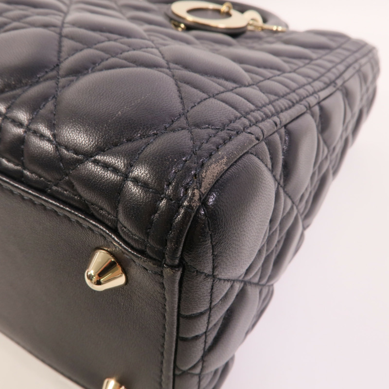 Dior 羊皮皮革Lady Dior Large手挽肩背兩用袋-12