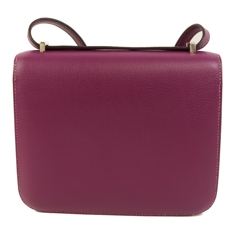 HERMES Evercolor皮革Constance Mini肩背袋Anemone-1