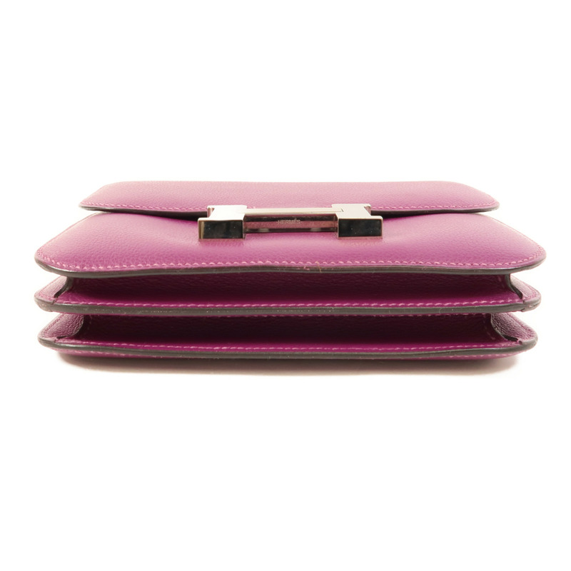 HERMES Evercolor皮革Constance Mini肩背袋Anemone-3