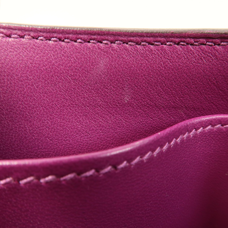 HERMES Evercolor皮革Constance Mini肩背袋Anemone-14