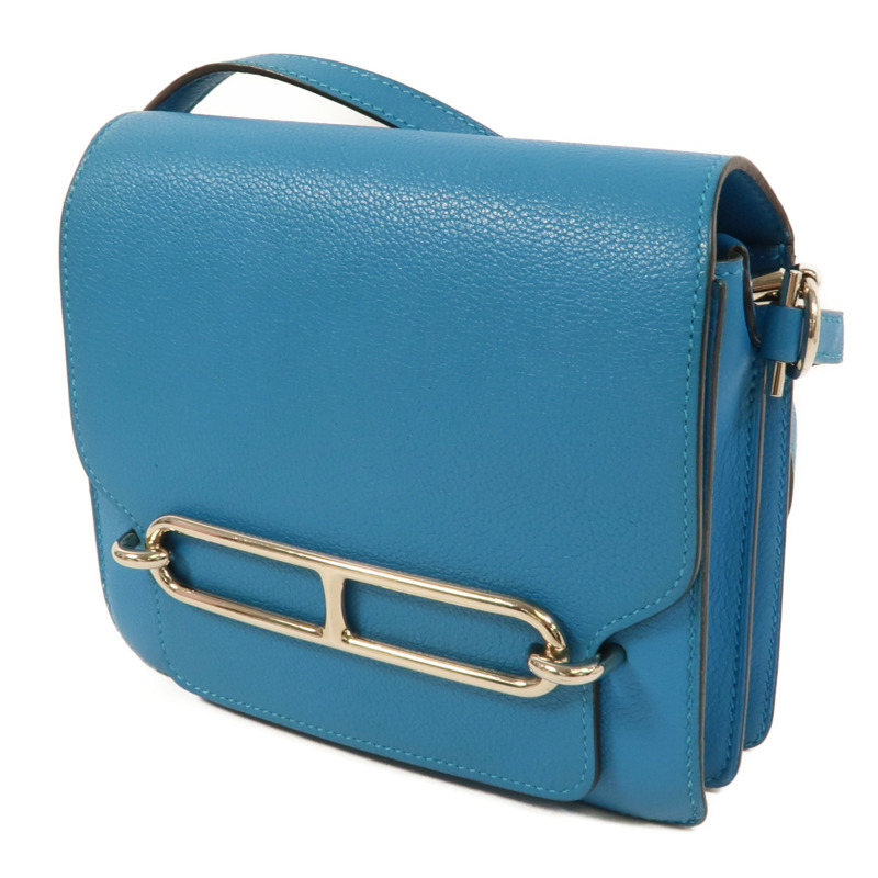 HERMES Evercolor皮革Roulis Mini肩背袋Bleu Zanzibar-2