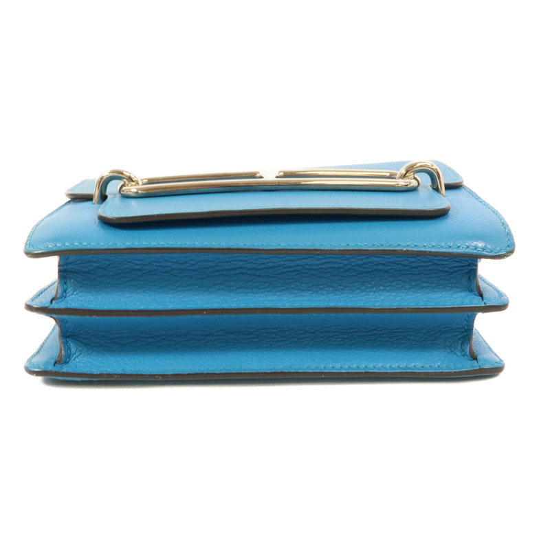 HERMES Evercolor皮革Roulis Mini肩背袋Bleu Zanzibar-3