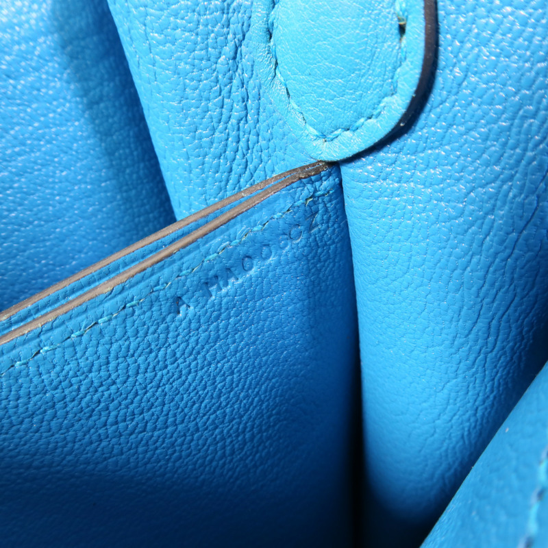 HERMES Evercolor皮革Roulis Mini肩背袋Bleu Zanzibar-8