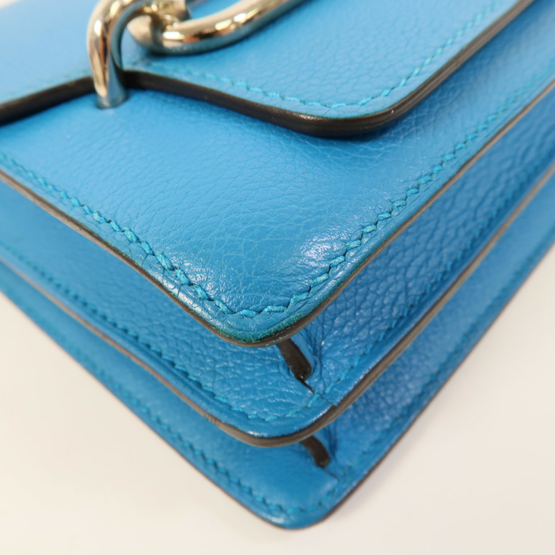 HERMES Evercolor皮革Roulis Mini肩背袋Bleu Zanzibar-10