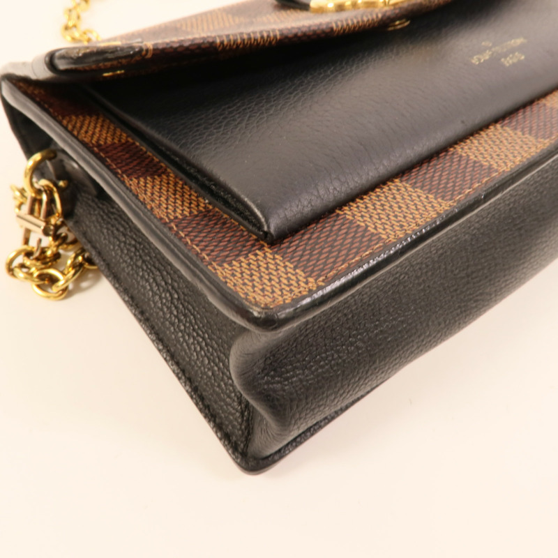 LOUIS VUITTON Damier Vavin PM金扣鏈帶肩背袋-10