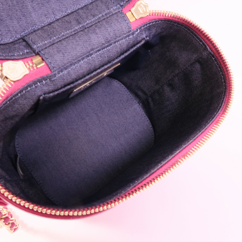 CHANEL 羊皮皮革Vanity Case手挽肩背兩用袋-4