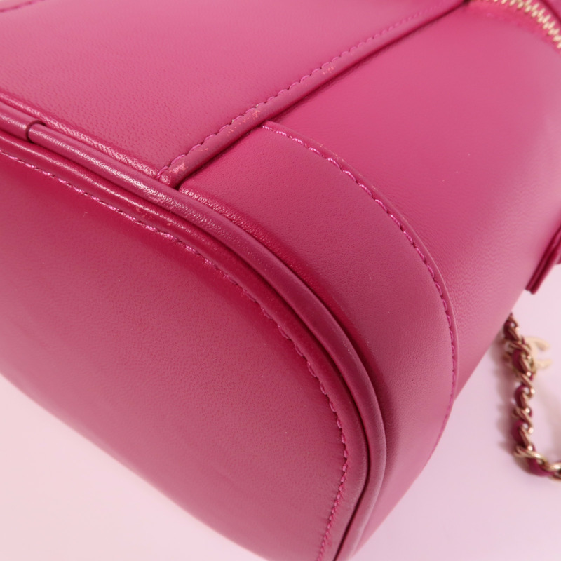 CHANEL 羊皮皮革Vanity Case手挽肩背兩用袋-11