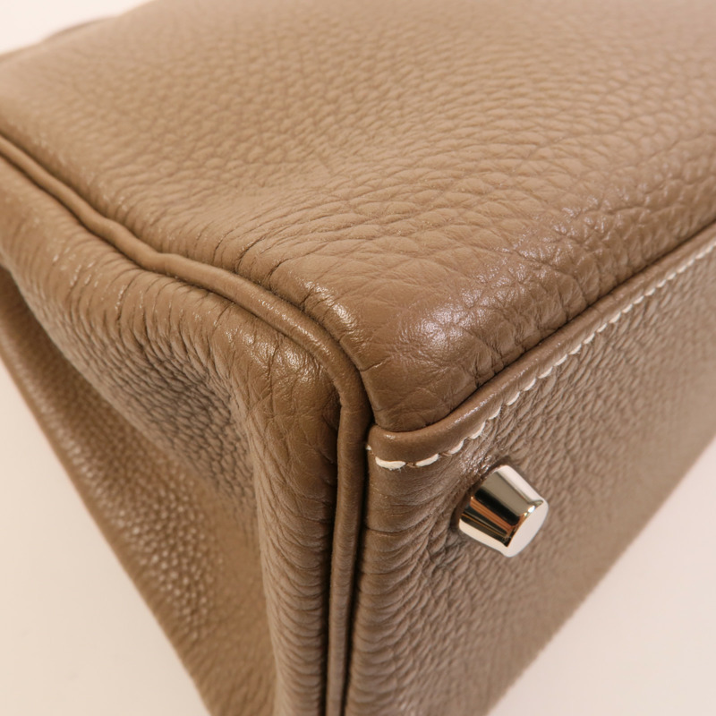 HERMES Togo皮革Kelly 32手挽肩背兩用袋Etoupe-14