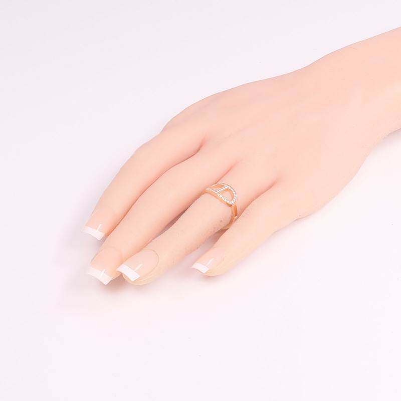 HERMES 18K玫瑰金Chaine d'ancre Contour鑽石戒指-7