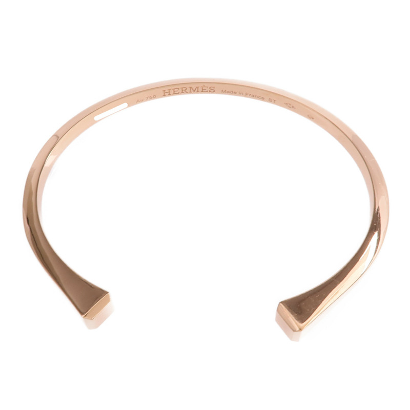 HERMES 18K玫瑰金Clou De Forge手鐲-3