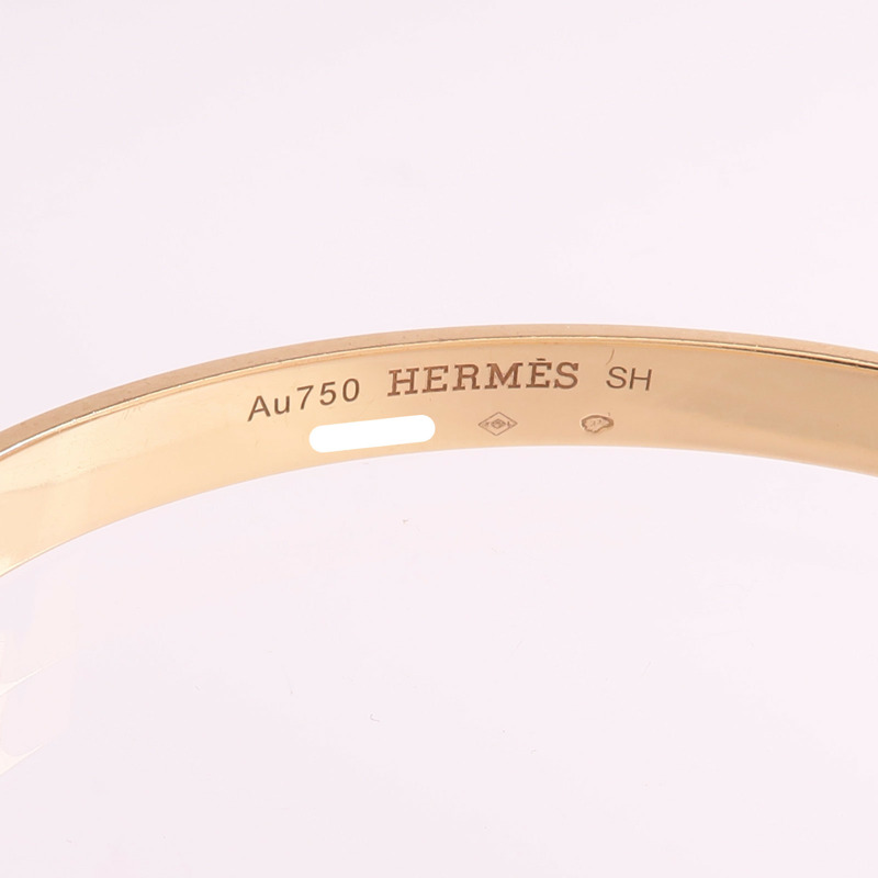 HERMES 18K玫瑰金Kelly Bracelet手鐲-4