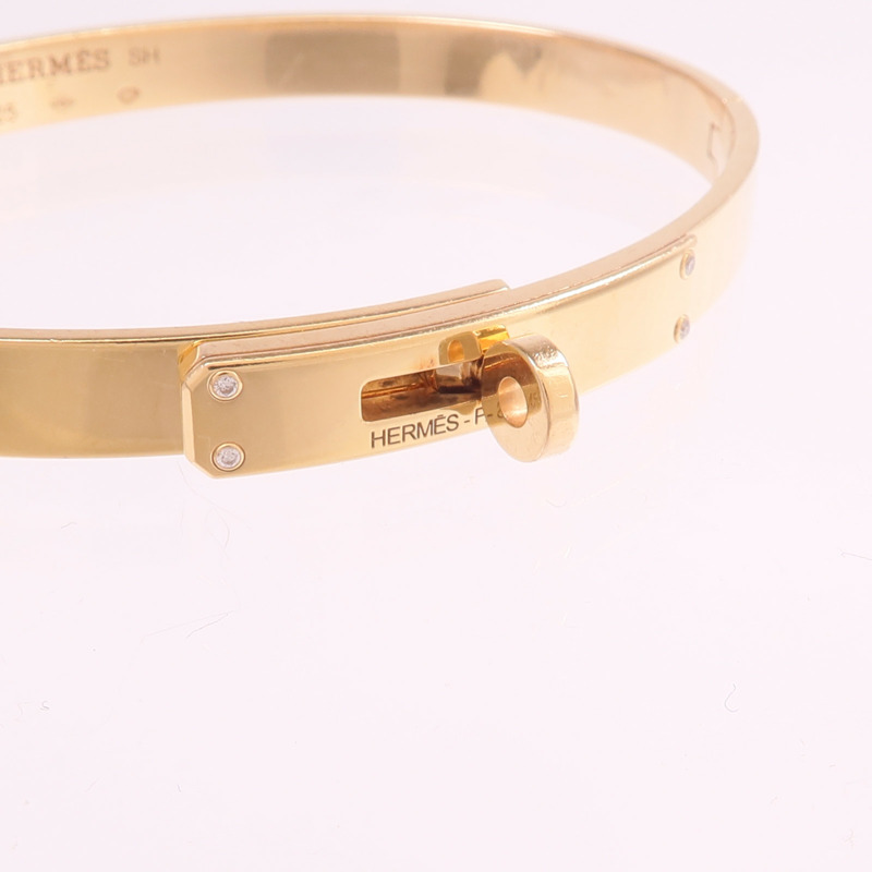 HERMES 18K玫瑰金Kelly Bracelet手鐲-5