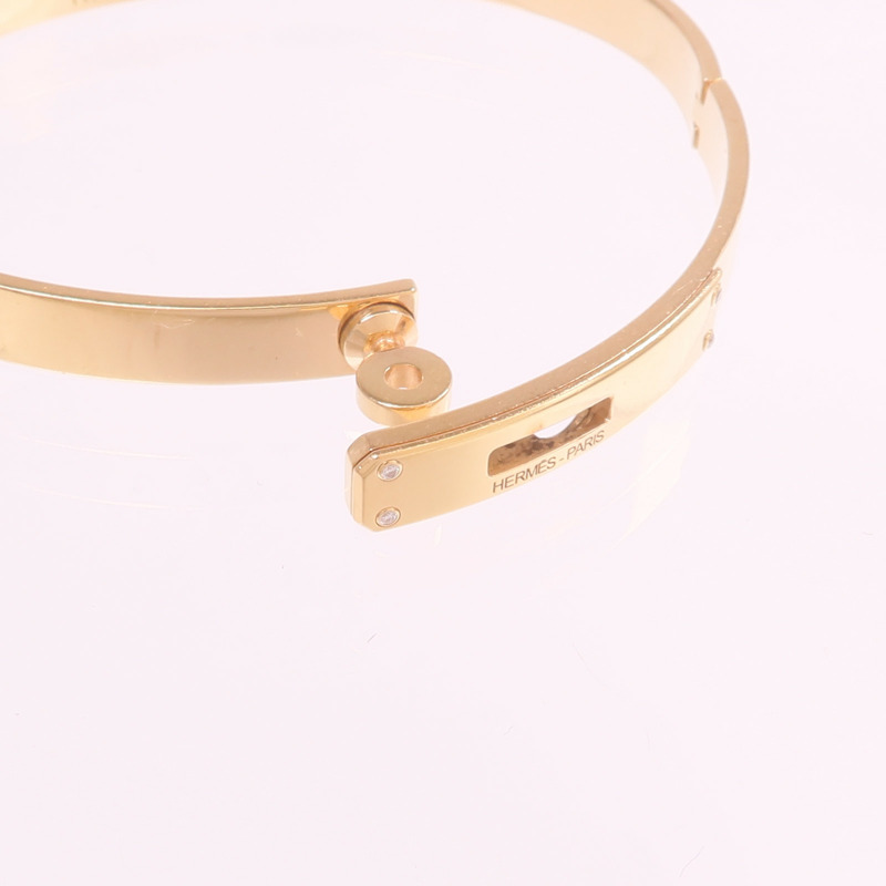 HERMES 18K玫瑰金Kelly Bracelet手鐲-6