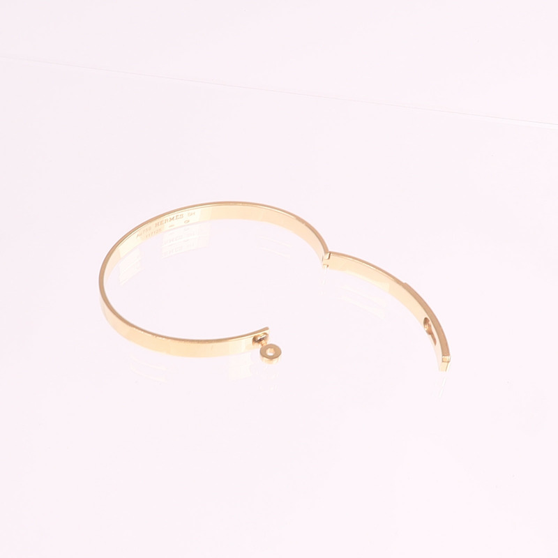 HERMES 18K玫瑰金Kelly Bracelet手鐲-7