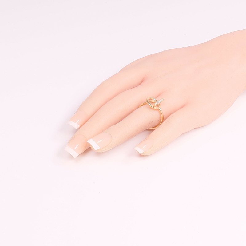 HERMES 18K玫瑰金Echappee Ring鑽石戒指-7