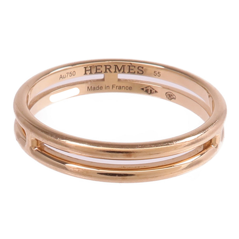 HERMES 18K玫瑰金Alliance Ring戒指-1