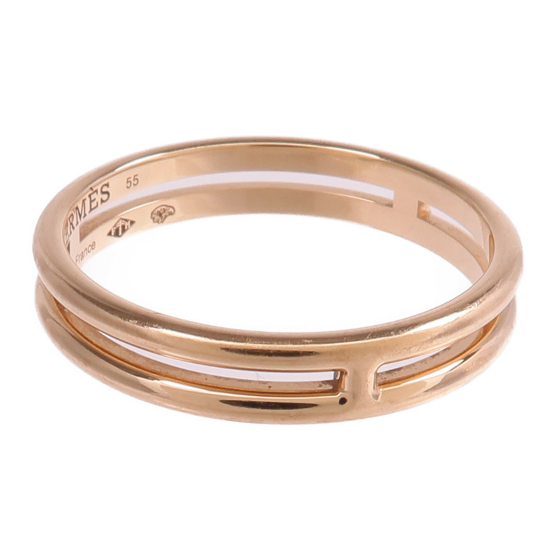 HERMES 18K玫瑰金Alliance Ring戒指-3