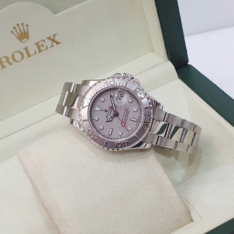 【大眾名錶】ROLEX 勞力士169622 Yacht-Master 女錶小遊艇 小巧氣質 鉑金面盤/錶圈 錶徑29mm 自動上鍊 大眾名錶G254-2