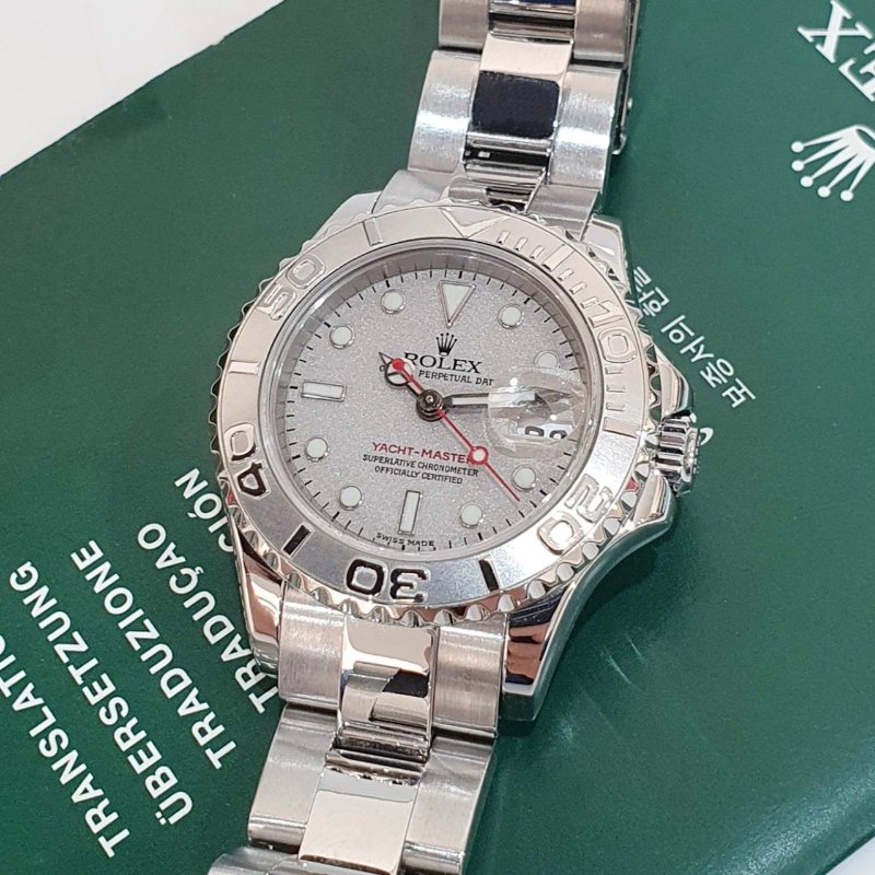 【大眾名錶】ROLEX 勞力士169622 Yacht-Master 女錶小遊艇 小巧氣質 鉑金面盤/錶圈 錶徑29mm 自動上鍊 大眾名錶G254-8