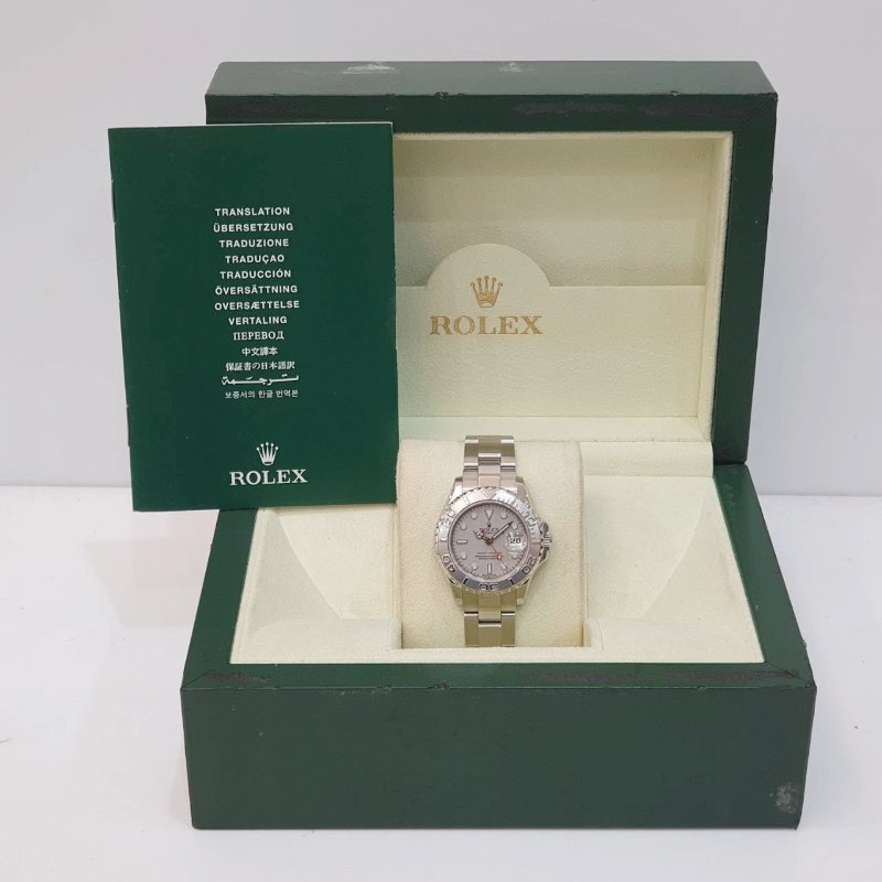 【大眾名錶】ROLEX 勞力士169622 Yacht-Master 女錶小遊艇 小巧氣質 鉑金面盤/錶圈 錶徑29mm 自動上鍊 大眾名錶G254-9