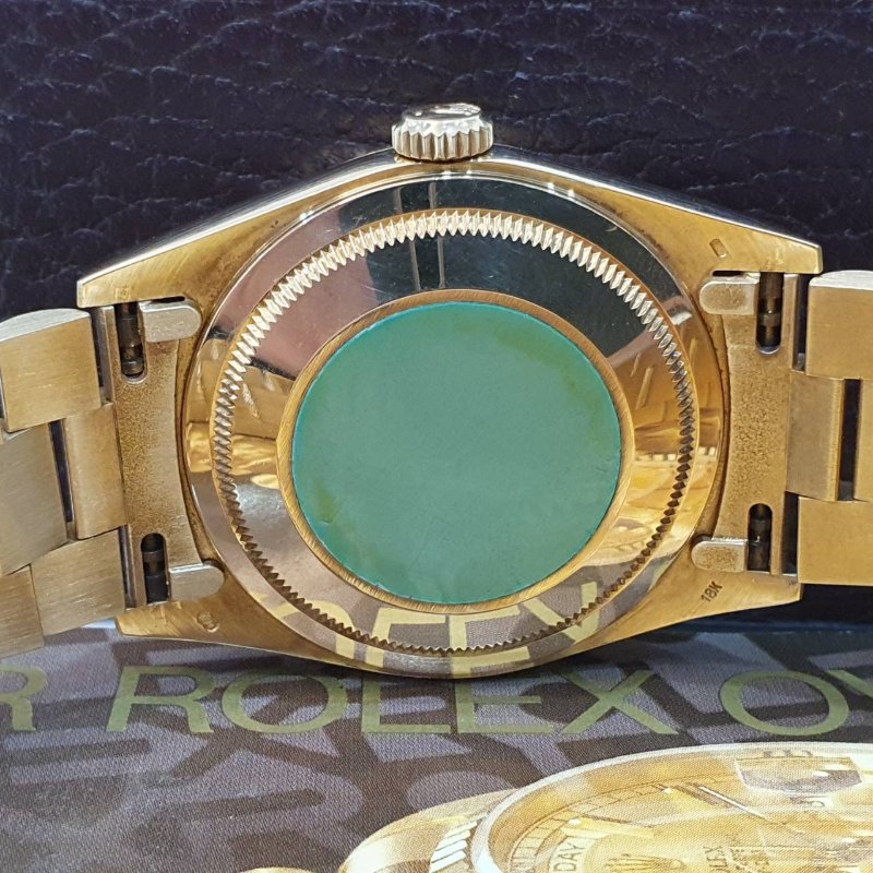 【大眾名錶】ROLEX 勞力士18238 Day-Date 蠔式18K 原廠錶帶未整理 市場少有 多層鑽鑽石時標面盤 底蓋原廠貼紙 大眾名錶G255-6
