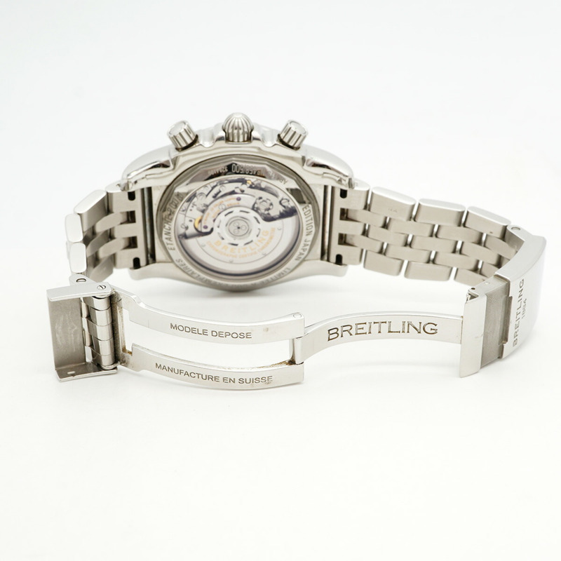 百年靈 Chronomat 44 JSP 日本限量版（500 枚）AB01153A AB0115 黑色錶盤男士腕錶-3