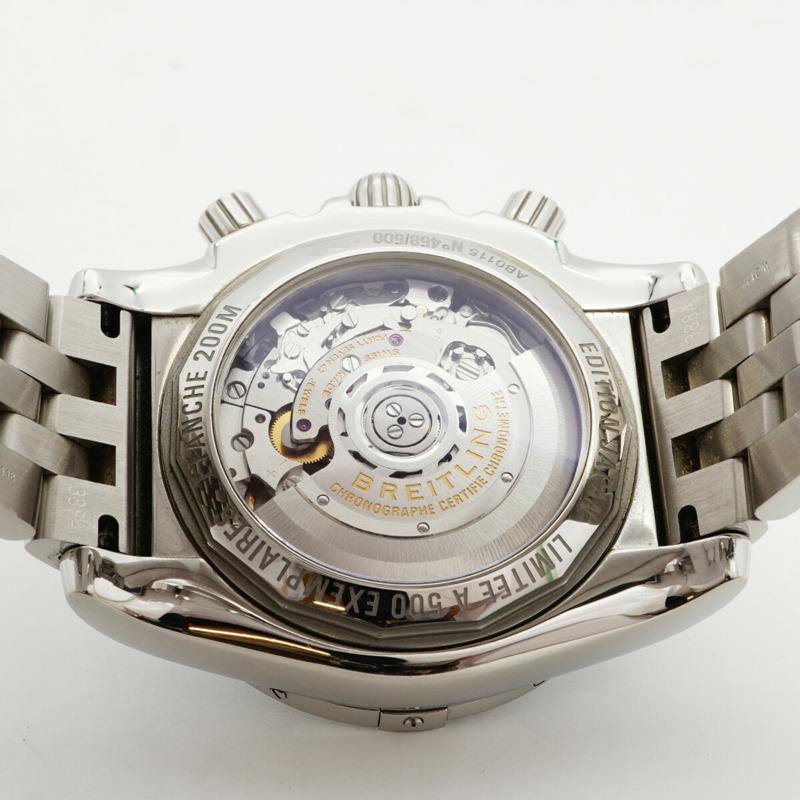 百年靈 Chronomat 44 JSP 日本限量版（500 枚）AB01153A AB0115 黑色錶盤男士腕錶-4