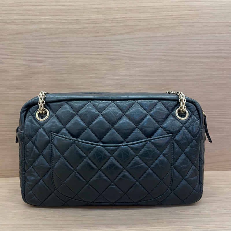 NO:D34 Chanel 香奈兒 黑色2.55相机包鏈條包 大號 2009年 12開 尺寸底長28*高17*寬9 有卡 無塵袋無盒子-1