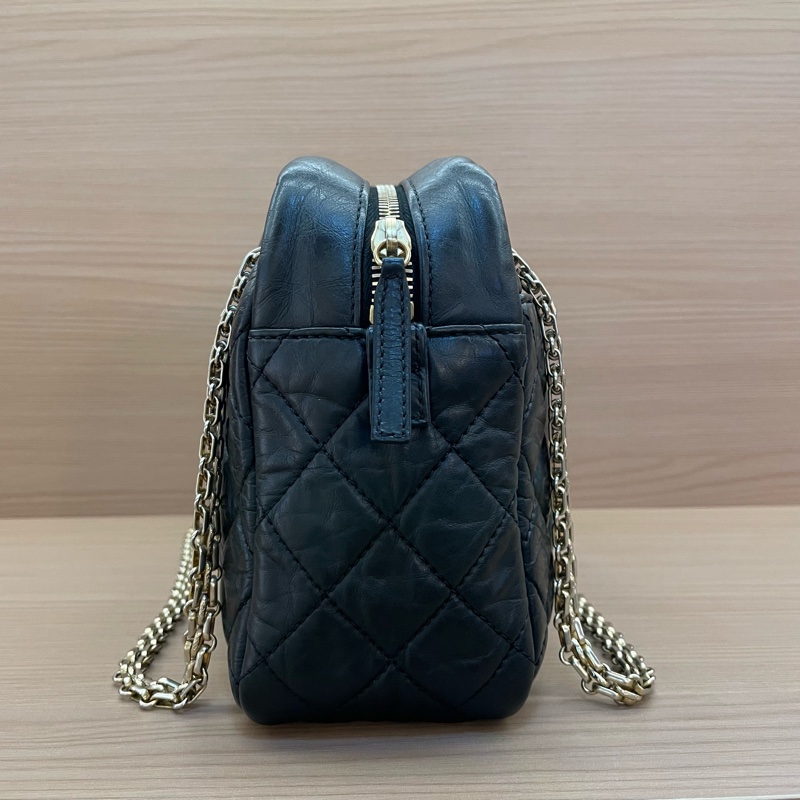 NO:D34 Chanel 香奈兒 黑色2.55相机包鏈條包 大號 2009年 12開 尺寸底長28*高17*寬9 有卡 無塵袋無盒子-3