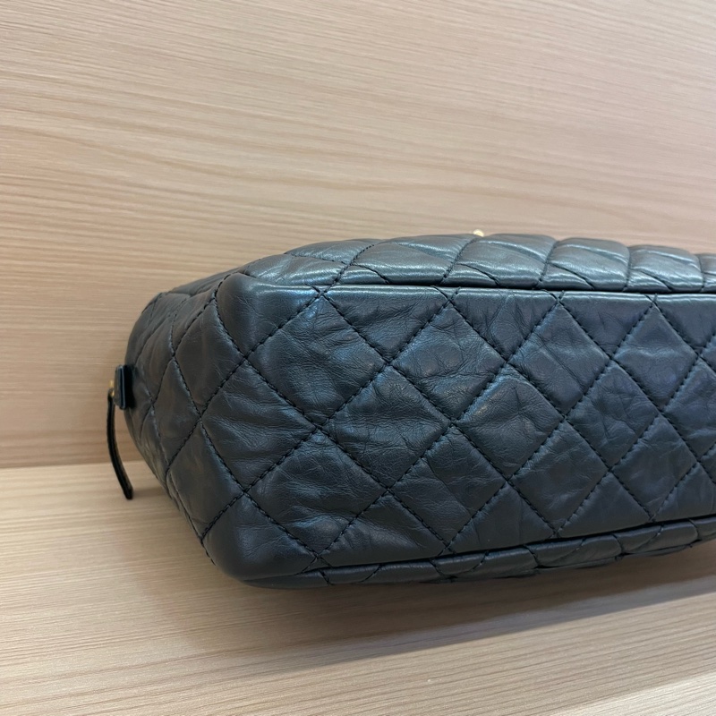 NO:D34 Chanel 香奈兒 黑色2.55相机包鏈條包 大號 2009年 12開 尺寸底長28*高17*寬9 有卡 無塵袋無盒子-8