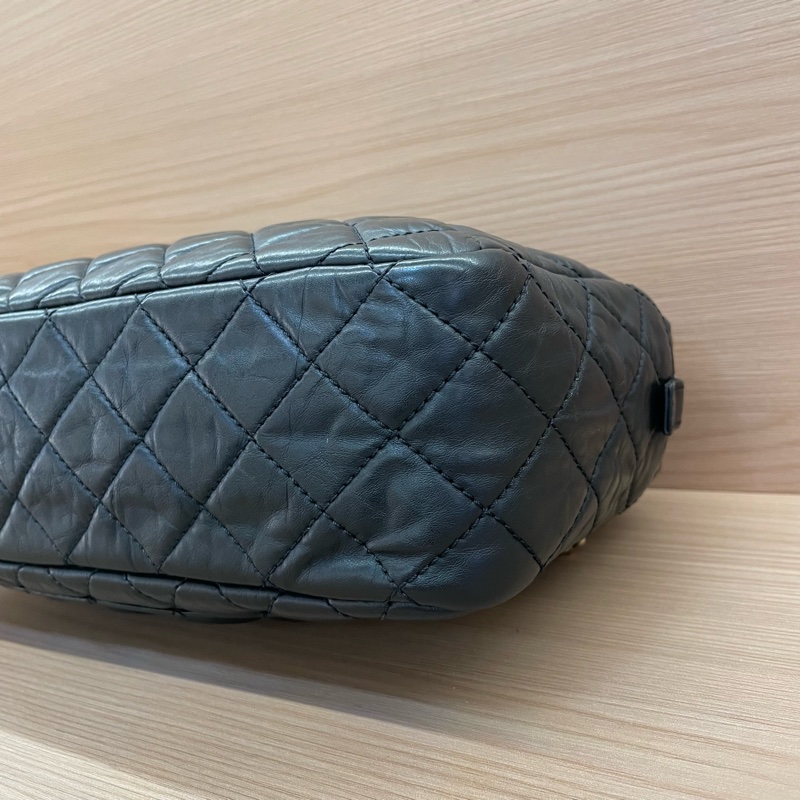 NO:D34 Chanel 香奈兒 黑色2.55相机包鏈條包 大號 2009年 12開 尺寸底長28*高17*寬9 有卡 無塵袋無盒子-9