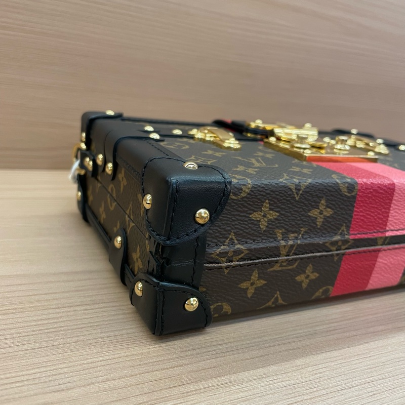 NO:C94 Louis Vuitton Petite 黑色老花硬盒子包 芯片款 尺寸底長20*高13*寬5.5 無附件-6