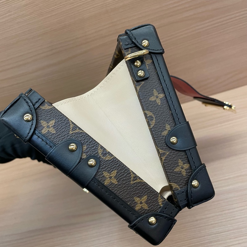 NO:C94 Louis Vuitton Petite 黑色老花硬盒子包 芯片款 尺寸底長20*高13*寬5.5 無附件-8