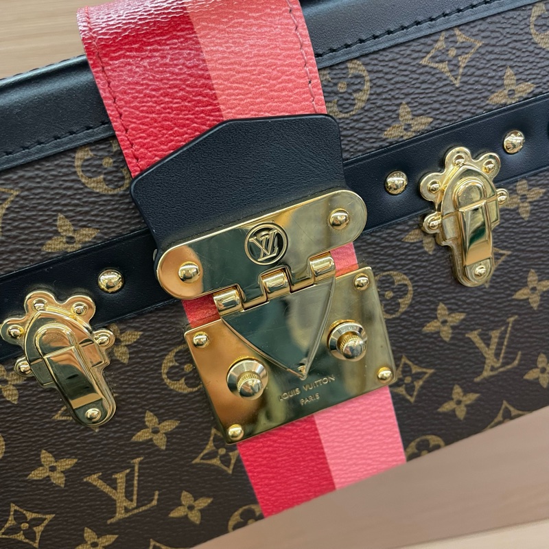 NO:C94 Louis Vuitton Petite 黑色老花硬盒子包 芯片款 尺寸底長20*高13*寬5.5 無附件-10