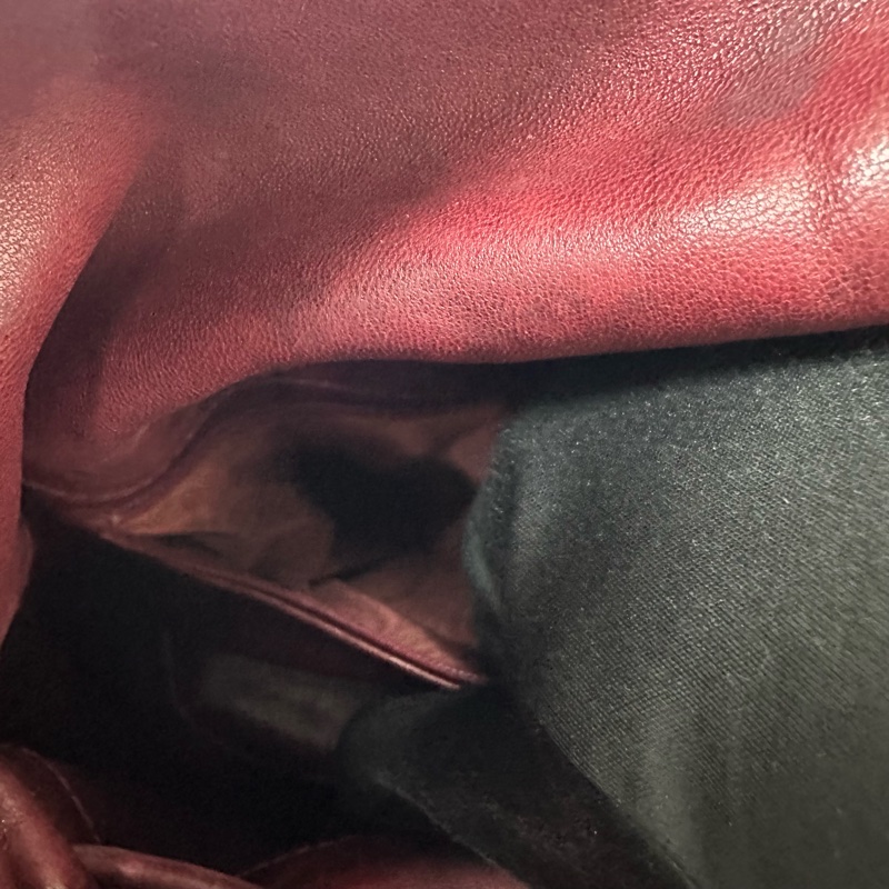 【赫蒂國際精品】Gucci 古馳 酒紅色壓紋皮革水桶包 vintage-11