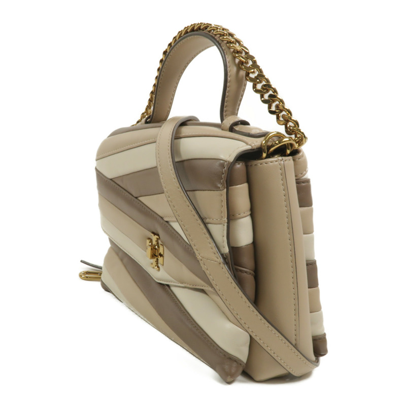 Tory Burch 羊皮皮革Kira Chevron Colorblock手挽肩背兩用袋-2
