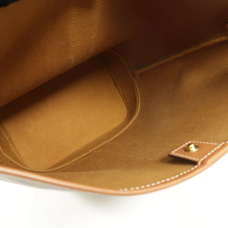 CELINE 塗層帆布/牛皮皮革Triomphe Small Bucket肩背袋-4