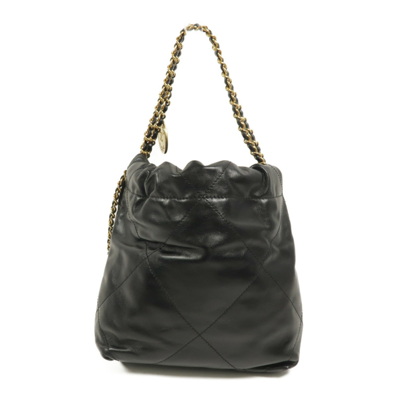 CHANEL 牛皮皮革22 Mini鏈帶肩背袋-1