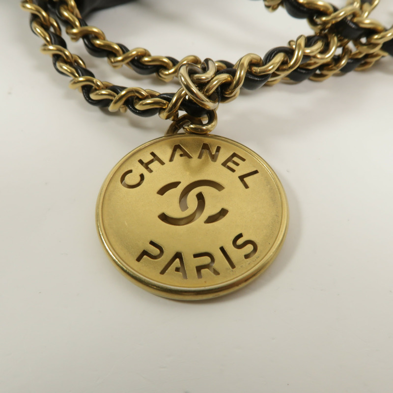 CHANEL 牛皮皮革22 Mini鏈帶肩背袋-9