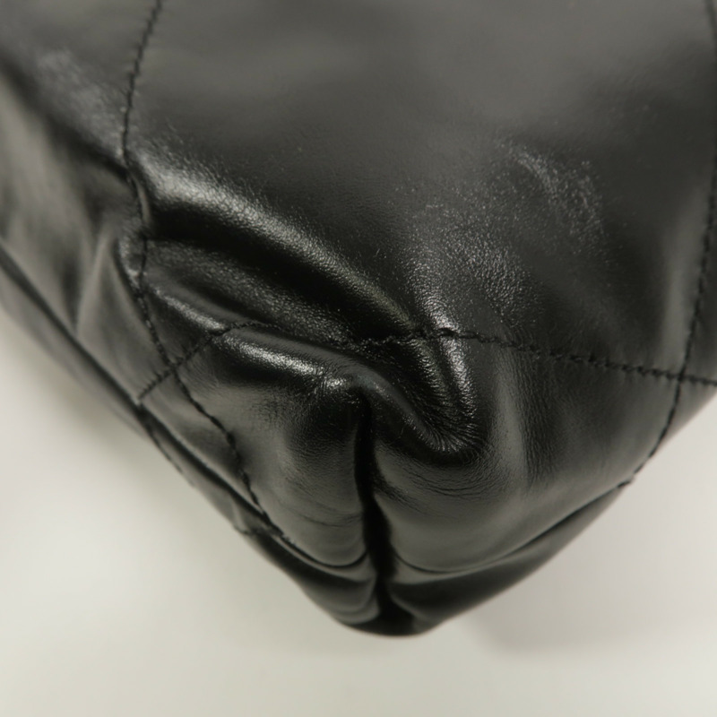 CHANEL 牛皮皮革22 Mini鏈帶肩背袋-12