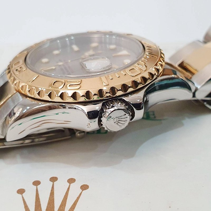 【大眾名錶】ROLEX 勞力士69623 Yacht-Master 遊艇名仕 半金小遊艇 灰色面盤 錶徑29mm 自動上鍊 大眾名錶B1279-6