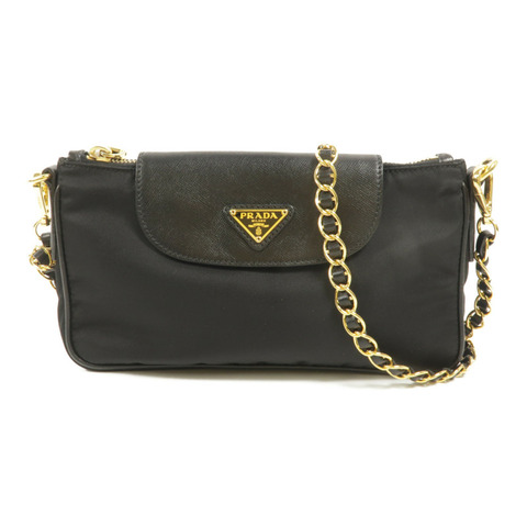 PRADA 尼龍Chain Pouch Shoulder Bag鏈帶肩背袋