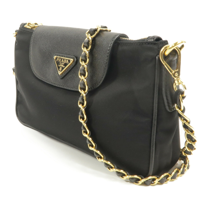 PRADA 尼龍Chain Pouch Shoulder Bag鏈帶肩背袋-2