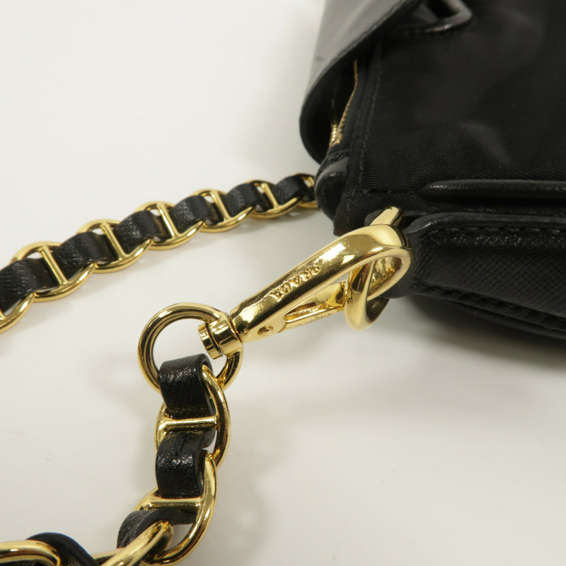 PRADA 尼龍Chain Pouch Shoulder Bag鏈帶肩背袋-14