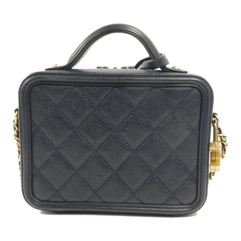 CHANEL 牛皮皮革Vanty Case Small鏈帶肩背袋-1