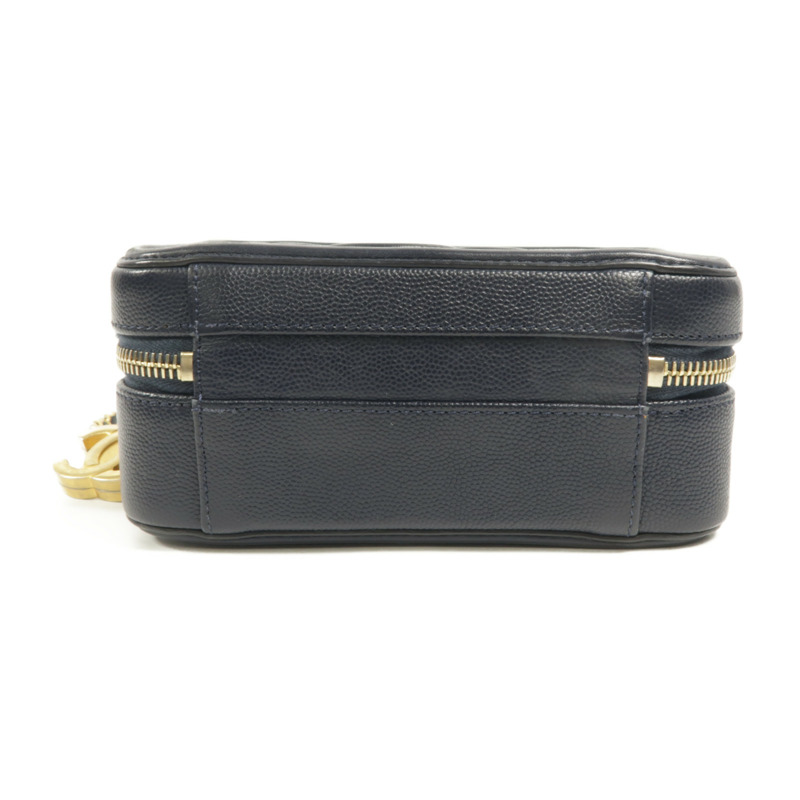 CHANEL 牛皮皮革Vanty Case Small鏈帶肩背袋-3